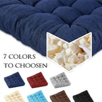 Meditation Floor Cushions, Thickened Floor Pillow for Adults, Large Square Pillows Seat Cushion for Tatami Living Room Yoga, Memory Sponge Block Added, 22x22 Inch, Drak Blue