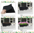 4PCS 30Inch Rectangle Window Box Liner Felt Planter Basket Liner Insert Black Plant Container Liners Non Woven Fabric Liner for Garden Fence Wall Railing Hanging Flower Pot - Avoid Bird Nesting
