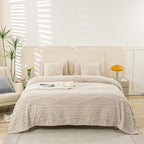 YUSOKI Twin XL Blanket Single Layer,Weight(3.1lb),370GMS-3D Stylish Design for Gift Home Decor (Linen,65"x90")