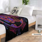 Boho Chic Throw Blanket Crescent Moon and Sun with Elements of The Mandala Pattern Blanket for Sofa Bed Couch Chair Or Dorm 30"x40"