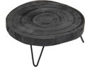Creative Co-Op Decorative Paulownia Wood Pedestal, Black