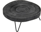 Creative Co-Op Decorative Paulownia Wood Pedestal, Black