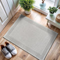 CAMILSON Easy Jute Rug 2x3, Indoor Outdoor Off-White Color Fiber Area Rugs for Entry, Living Room and Kitchen Rug, Bordered Boho Woven Design, Easy-Cleaning, Washable Outside Carpet (2 x 3)