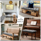 Bench Cushion for Indoor Furniture 40x20 in Velvet Thicken Indoor Window Seat Cushion, Piano Sofa, Entryway Storage, Bay Window Tufted Patio Porch Swing Bench Pad Memory Foam(Gray)