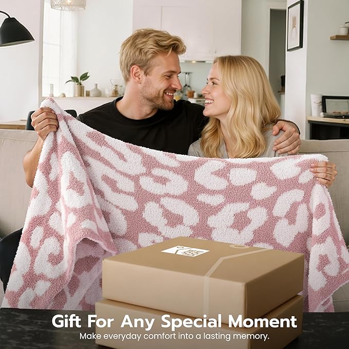 Joiedomi Throw Blanket for Couch Bed Sofa, Knitted Blankets Gifts for Women Mom Girls, Cozy Cute Soft Throw Home Room Decor Aesthetic for Women Mothers Birthday Gifts 50x60 Inches