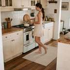Easy Jute Rug 2x3: Indoor Outdoor Natural Boho Front Door Mat Non Slip - Farmhouse Neutral Contemporary Small Carpet for Entryway Kitchen Bathroom Bedroom Washable