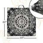 Mandala Meditation Cushion, Boho Meditation Mat, Meditation Pillows for Sitting on Floor, Cushions for Sitting in Home and Outdoor, Square Floor Pillow Cushion Seating for Yoga Accessories 22'' X 22''