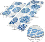 HEBE Anti Fatigue Kitchen Rug Sets 2 Piece Non Slip Kitchen Mats for Floor Cushioned Kitchen Rugs and Mats Waterproof Comfort Standing Mat Runner for Kitchen,Home Office,Sink,Laundry
