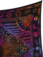 Popular Handicrafts Wall Hanging Tapestry For Bedroom Hippie Bohemian Design Indian Tapestries Bedspread 84 x 90 Inches (215cm x 230cm) Multicolor Tie Dye