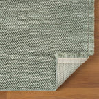 LUXE WEAVERS Solid Machine Woven Green 8x10 Area Rug, Indoor Stain-Resistant Carpet