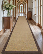 LUMI 3x12 Jute Runner Rug Non Slip for Hallway, Natural Rustic Carpet No Shedding, Farmhouse Braided Area Mat Indoor High Traffic for Living Room, Entryway, Kitchen, Laundry