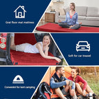 CYMULA Memory Foam Camping Mattress Pad, CertiPUR-US Sleeping Mat, Portable Roll Up Mattress for Adults, Camping Bed Pads for Sleepover, Car Bed with Travel Bag