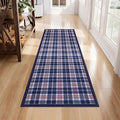 GarveeHome Checkered 2x6 Runner Rug, Machine Washable Stain Resistant Rug with Non Slip Backing, Carpet with Low-Pile for Hallways Kitchen Entryway Bedroom Living Room Blue