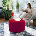 Ottoman Foot Rest Home Decor Bedroom Decor Ideal for Living Room Comfortable Floor Pouf Ottoman Foot Rest for Armchair Bean Bag Floor Cushion Footstool 12x20 Inch Wine Red Pouf with Filler