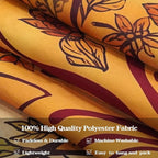 Accnicc Boho Mandala Floral Tapestry Vintage Bohemian Indian Tapestries for Bedroom Aesthetic Retro Orange Yellow Flower Extra Large Tapestry Wall Hanging for Dorm Living Room Decor 90 x 68 Inch