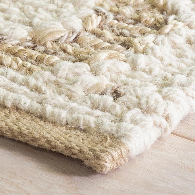 Dash & Albert Capri Soumak Handwoven Jute Rug, 9.5 X 13.5 Feet, Tan Geometric Pattern