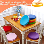Juexica 8 Pcs Extra Thick Flexible Seating Floor Cushions Assorted Colored Floor Pillow Classroom Seat Cushions Soft Classroom Seating for Kids Learning Daycare School Chair(Classic Color)