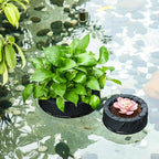 2 Pcs Floating Pond Planter Woven Fabric Floating Planters for Ponds Hydroponics Floating Planter for Ponds Water Features and Aquascape Decorations