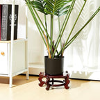 Geetery 2 Pcs 4 to 12 in Wooden Plant Stands Indoor Chinese Oriental Plant Stand for Vase Fishbowl Flower Pot Lamp Redwood Base Vintage Display Rack Decor(8 Inch)