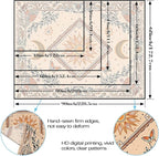 Accnicc Boho Sun and Moon Tapestry Hippie Mandala Floral Wall Tapestry for Bedroom Aesthetic Vintage Butterfly Plant Beige Small Tapestries Wall Hanging for Dorm Living Room Decor 60 x 44 Inch