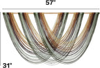 Flber Macrame Wall Hanging Boho Wall Decor Yarn Wall Art Tapestry Bedroom Living Room Nursery Apartment Home Decor 57" W x 31" L