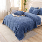 YUSOKI Queen Size Blanket Single Layer,Weight(4.4lb),370GMS-3D Stylish Design for Gift Home Decor (Washed Blue,90"x90")