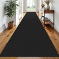 EARTHALL Runner Rug 3x20 Ft Washable Runners for Hallways Extra Long Woven Non Slip Entryway Runner Braided Kitchen Runner Indoor Outdoor Carpet Runners for Hotels, Officel, Stair, Black/Grey