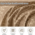 ROOMLIFE Couch Cover Boho Sofa Covers for 3 Cushion Couch Washable, Furniture Protector Sofa Couch Cover for Dogs, Soft Breathable Sofa Slipcover, Couch Throw Blankets with Tassels 71''X118''