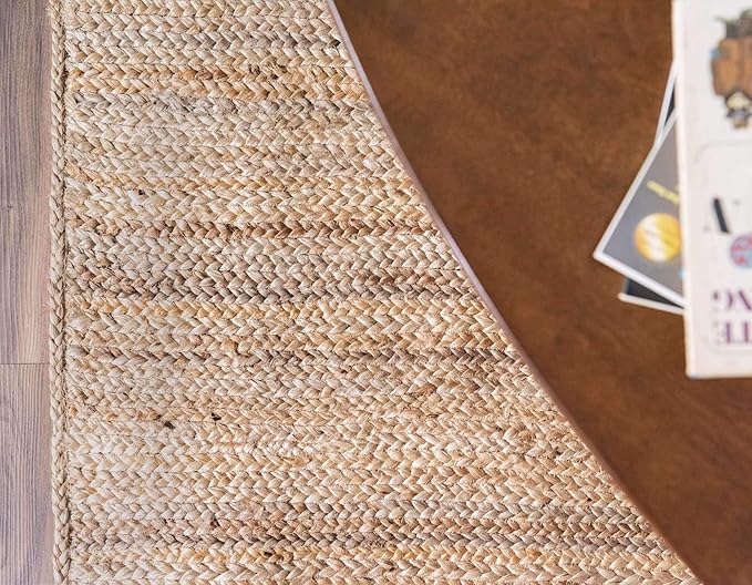 Unique Loom Braided Jute Collection Area Rug - Dhaka (3' 3" x 5' 1" Rectangle, Natural)