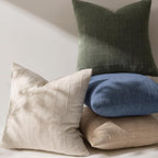 Woaboy Linen Check Throw Pillow Covers Set of 2 - Natural Beige Farmhouse Modern Boho Vintage Decorative Cushion Covers for Sofa Couch Bedroom Living Room Decor 18x18 Inch