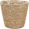 Straw Woven Plant Basket : Planter Basket with Plastic Liner Flower Pots for Home Balcony Farmhouse, 8.65X8.65X8.25in