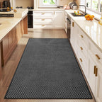 3x5 ft Area Rug Entryway Runner Rug Non Slip Washable, Boho Woven Kitchen Runner Rugs Door Mat Entry Rugs Carpet for Indoor Foyer Backdoor Hallway Floor Bedroom Living Room, Black