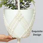 2 Pack Macrame Planter Hanger for up to 8" Pot, Indoor Hanging Planter | Plant Hanger Indoor, Hanging Plants Holder Basket | No Plant or Pot Included