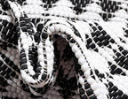 Unique Loom Chindi Jute Collection Area Rug (4' 1" x 6' 1" Rectangle, White Black)