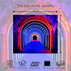 Avinyl Blacklight 3D Wall Tapestry for Bedroom, Glow in the Dark Funny Posters Tapestries for Gamer Teens, UV Reactive Cool Backdrop for Living Gaming Room Dorm Festival Decor 51in X 60in