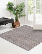 Unique Loom Braided Jute Collection Area Rug - Dhaka (8' Square, Gray)