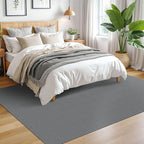 EARTHALL Woven Area Rugs 5x7 Ft Washable Living Room Rugs Non Slip Rubber Backed Dining Room Rug Braided Bedroom Rugs Indoor Floor Carpet for Living Room, Bedroom, Dining Room, Dark Gray