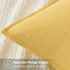 MIULEE Decorative Linen Pillow Covers 20x20 Inch Yellow Boho Farmhouse Neutral Couch Throw Pillows for Bed Pack of 2 Accent Modern Pillowcase Summer Sofa Livingroom Home Decor