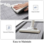 Mattitude Kitchen Mats Set of 2,Cushioned Anti-Fatigue Non-Skid Rug Sets Ergonomic Comfort Standing Mat for Kitchen, Floor, Office, Sink, Laundry, Black and Gray