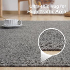 Softlife Hallway Runner Rug 2x6 ft Faux Jute Rug Washable Entryway Hall Carpet Runner Modern Farmhouse Laundry Room Rugs Kitchen Rugs Long Carpet for Bathroom, Grey