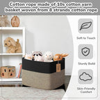 Goodpick Woven Storage Baskets for Organizing, 18" x 14" x 12" Wicker Laundry Basket for Shoes,Towel, Blanket Basket for Living Room, Toy Baskets Storage Kids with Handles
