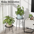 SUEH DESIGN Plant Stand Indoor, Metal Plant Stand Round Plant Table Heavy Duty Plant Stool Flower Pots for Indoor Outdoor Home Decor, 2 Pack Short & Tall