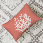 Coastal Pillow Covers 12x20 Set of 2 Orange Coral Starfish Throw Pillows Nautical Ocean Decorations Summer Linen Beach Pillowcase Outdoor Decor Farmhouse Lumbar Cushion Case for Couch Home