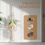 5.9 Inch Macrame Plant Hanger - Hanging Planter for Indoor Plants, Boho Decor Hanging Plant Holder with Tassels