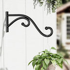 Plant Hook Hanging Plant Brackets - 2 Pack 10 Inch Plant Hanger, Metal Plant Wall Hooks for Hanging Flower Basket, Lanterns, Bird Feeder, Wind Chimes Indoor & Outdoor.