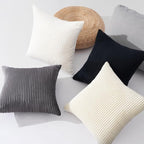 Topfinel Black and White Decorative Throw Pillow Covers Cushion Cases,Set of 4 Soft Velvet Modern Unique Designs,Mix and Match for Home Decor,Pillow Inserts Not Included (22x22 inch,Black/White)
