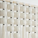 RUIZHIXUAN Large Macrame Wall Hanging Macrame Ball Wall Hangings Tapestry Cotton Textile Boho Wall Decor Art Bohemian headboard Handwoven 39" Wx38” L(Cream)