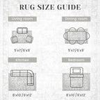 5x7 Area Rugs for Living Room: Washable Vintage Floral Rug Low Pile Non-Slip Boho Carpet for Bedroom Nursery Dining Room (Grey, 5'x7')