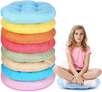 Fumete 8 Pcs 16 Inch Round Floor Cushions for Kids and Toddlers, Flexible Seating Classroom Furniture Floor Pillow for Home, Daycare, Preschool, Yoga and Meditation (Simple)