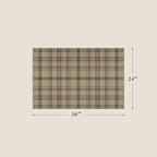 2x3 Plaid Entrance Rugs Indoor - Easy Jute Small Throw Rug for Entry Way Outdoor, Kitchen, Bathroom, Powder Room, Modern Carpet Door Mat, Non Shed Non Skid Washable Farmhouse Decor